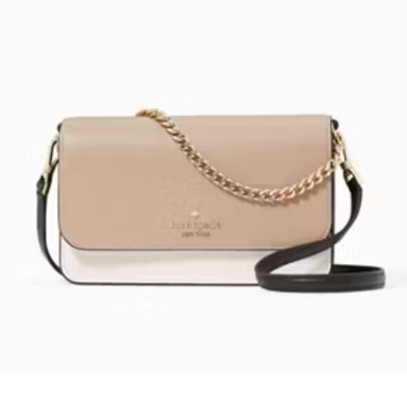 kate spade Handbags - NEW Kate Spade Madison Mini Flap Crossbody toasted hazelnut multi